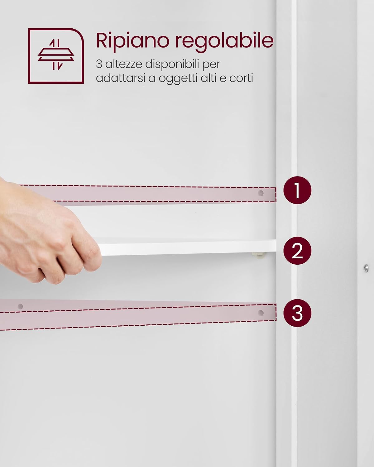 Detalle 2 de Vasagle Angolare BBC844P31, 60 cm