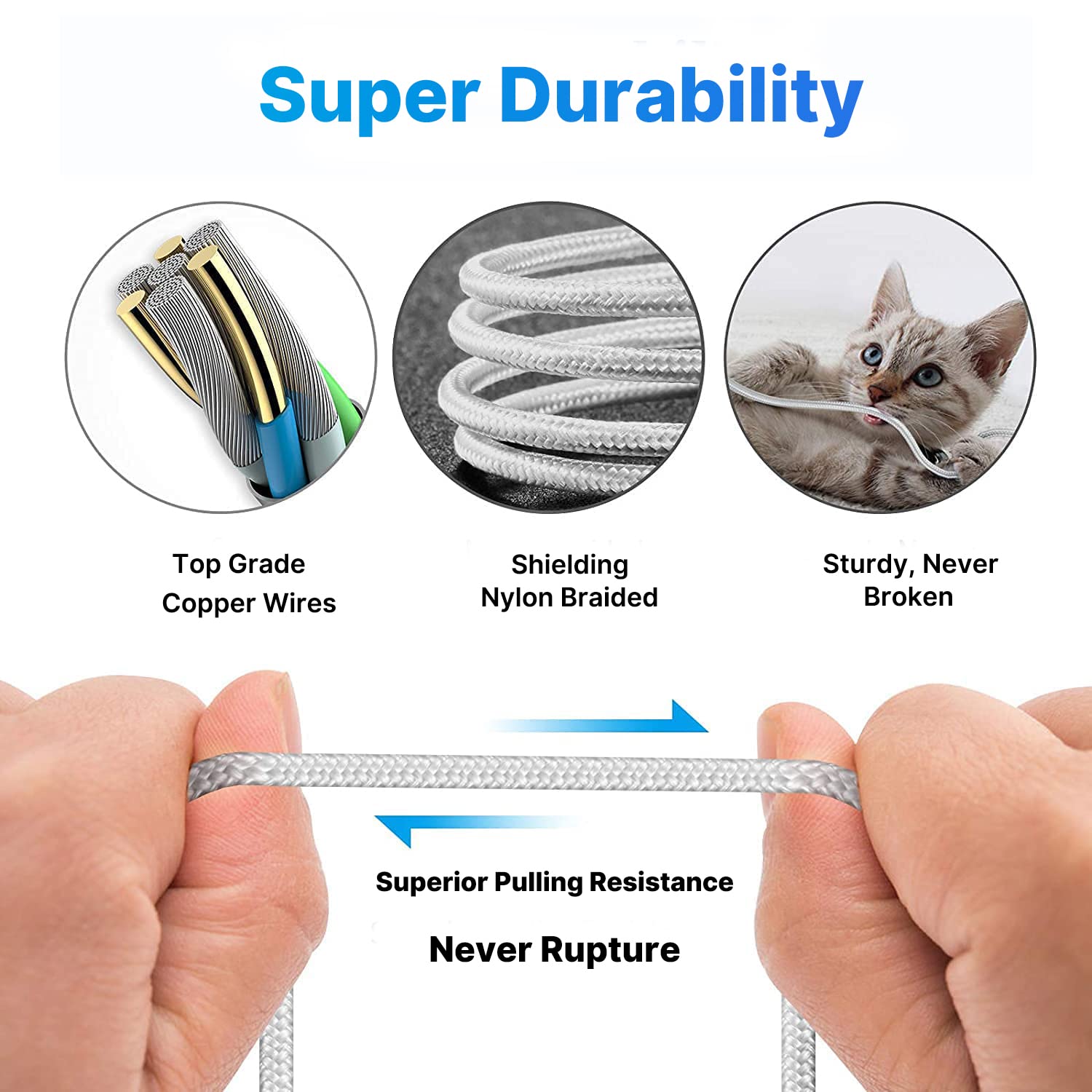 Detalle 2 de iPhone Charger Cable 3M 2Pack Lightning Cable