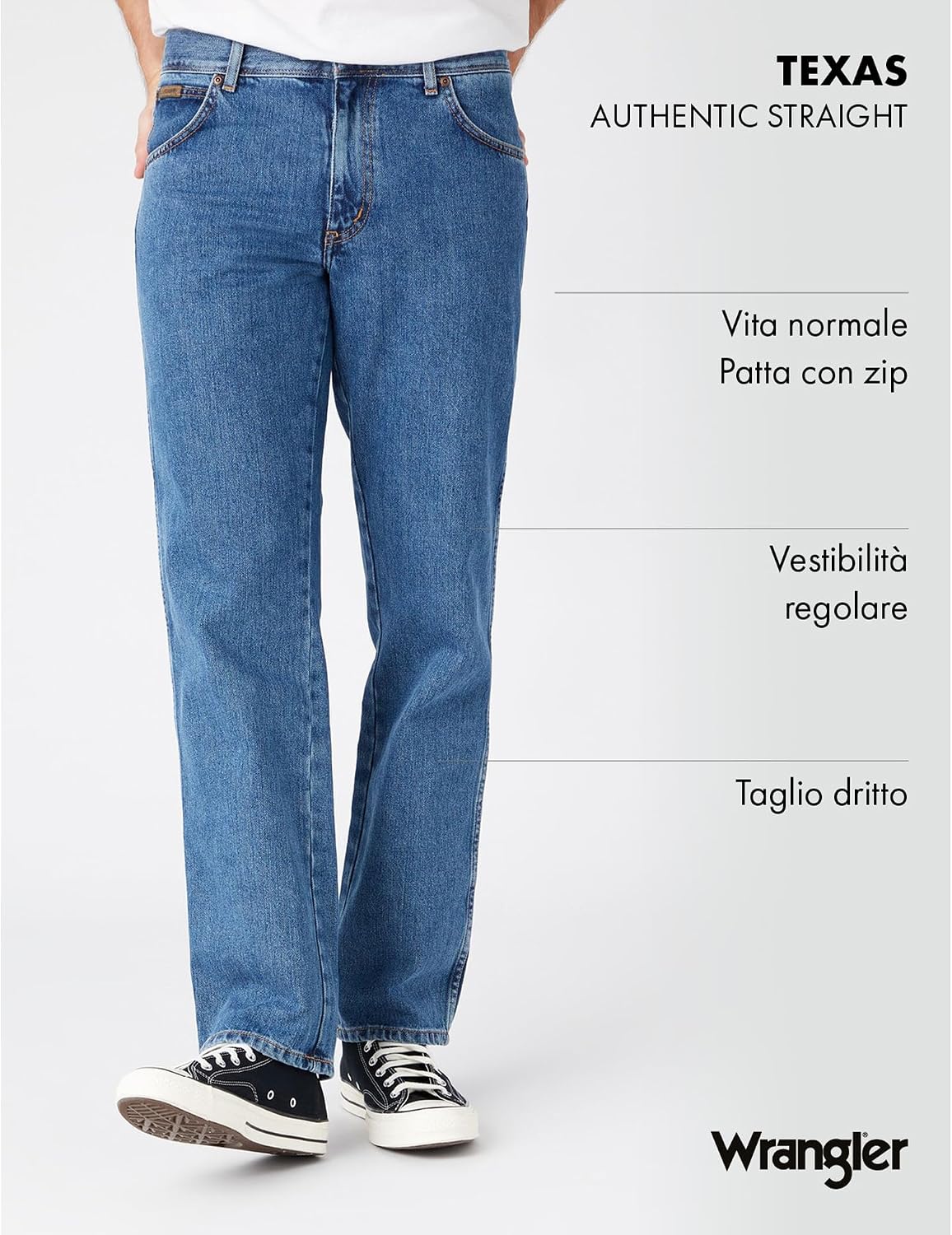 Detalle de Wrangler - Texas, Jeans Uomo: comfort e stile intramontabile