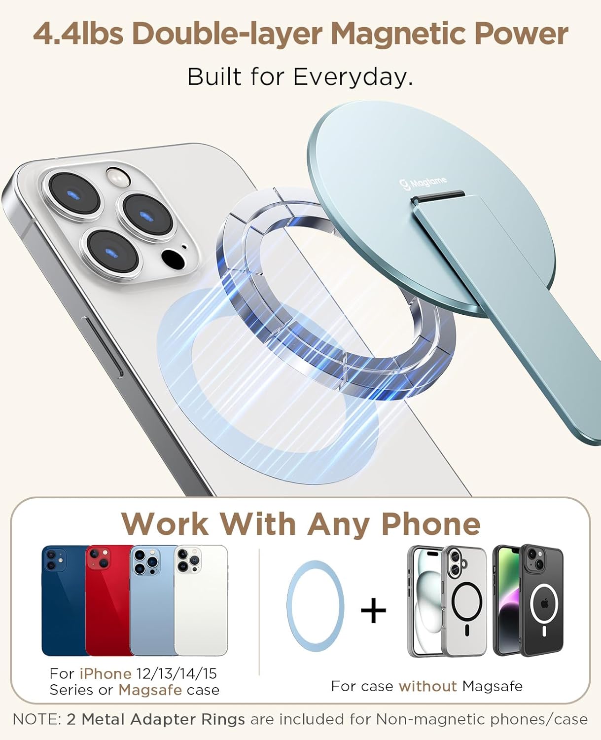 Thumbnail 2 de Magtame Support de téléphone magnétique 3‑en‑1