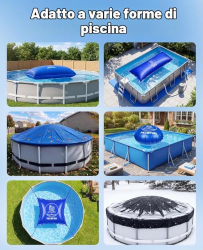 Thumbnail 6 de Pechfun Cuscino invernale piscina 120x240 cm in PVC con valvola Boston