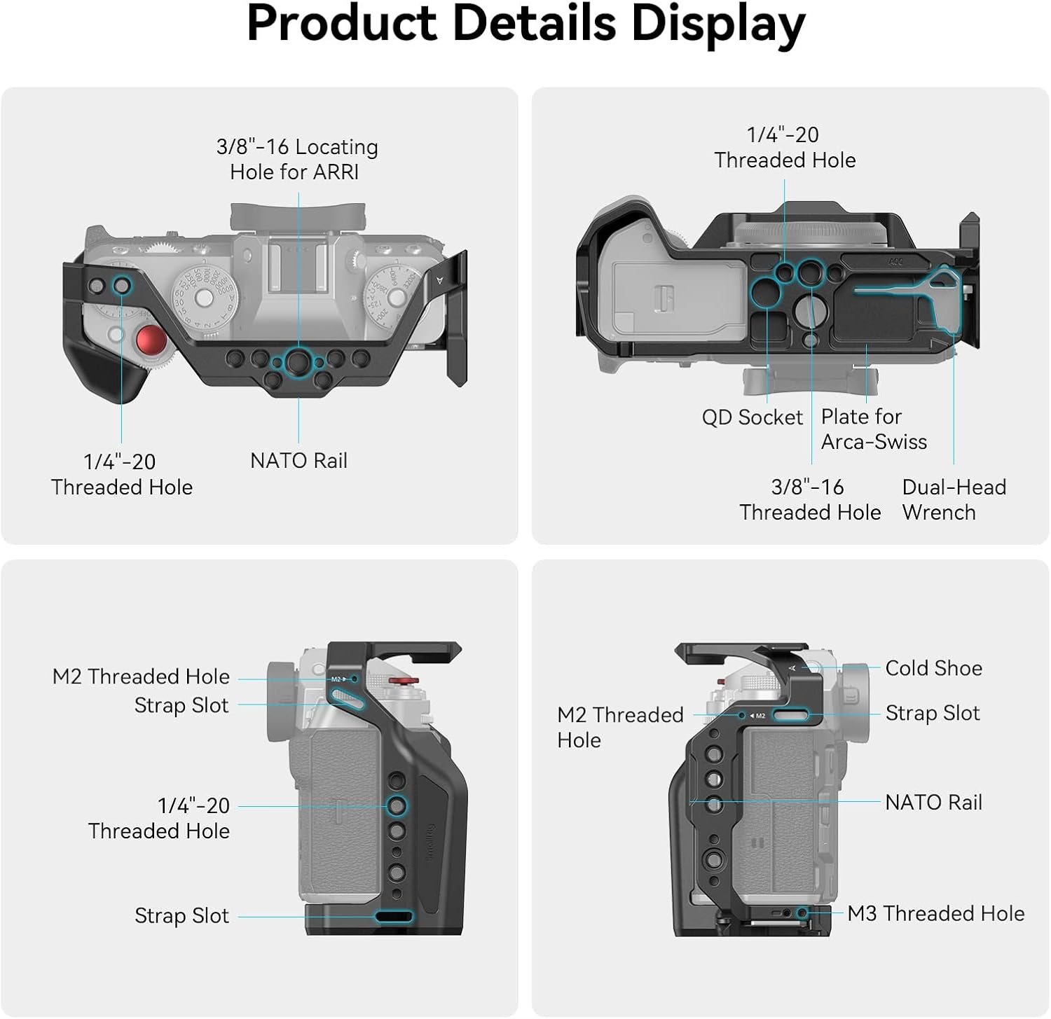 Thumbnail 2 de SMALLRIG X-T5 Vollkäfig für FUJIFILM XT5