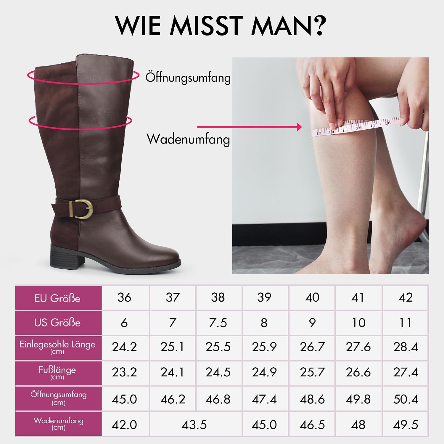 Thumbnail 5 de Hawkwell Bottes hautes femme fermeture extra large au mollet