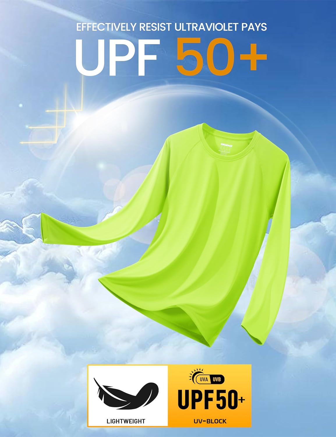 Thumbnail 2 de MAGCOMSEN Men’s Long Sleeve UPF 50+ Sun Protection Athletic Shirt for Hiking, Running & Workouts