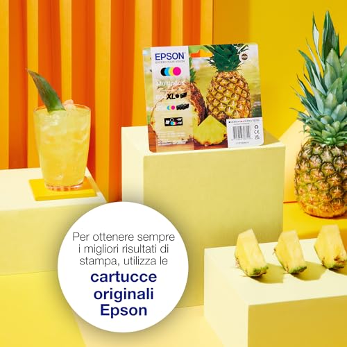 Detalle de Epson 604 Serie Ananas – Cartucce Inchiostro 4 Colori (Nero, Ciano, Magenta, Giallo) da 604, formato STD