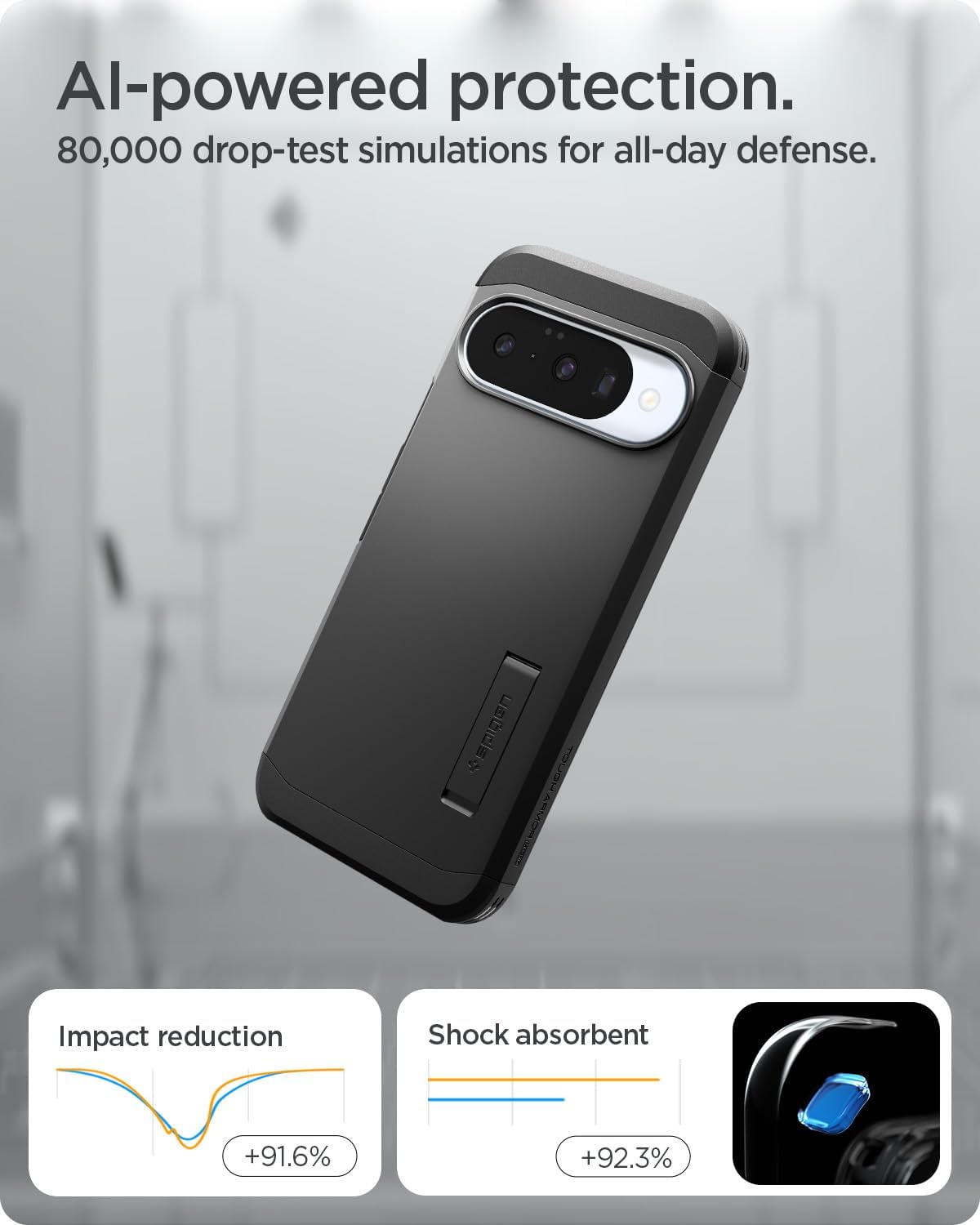 Thumbnail 4 de Spigen Tough Armor MagFit Case for Google Pixel 10/10 Pro (2025) – Black