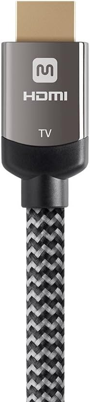Thumbnail 1 de Monoprice 4K High Speed HDMI Cable (Braided, CL3 In-Wall Rated) 4K@60Hz, 18Gbps, HDR, 50ft, Grey