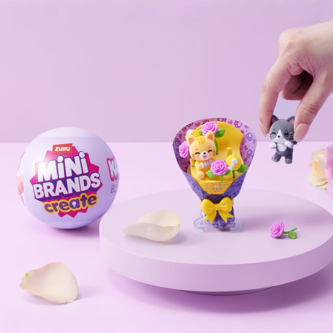 Detalle de Mini Brands Mini Kawaii Bouquet Capsule Series 1 miniature animal bouquet