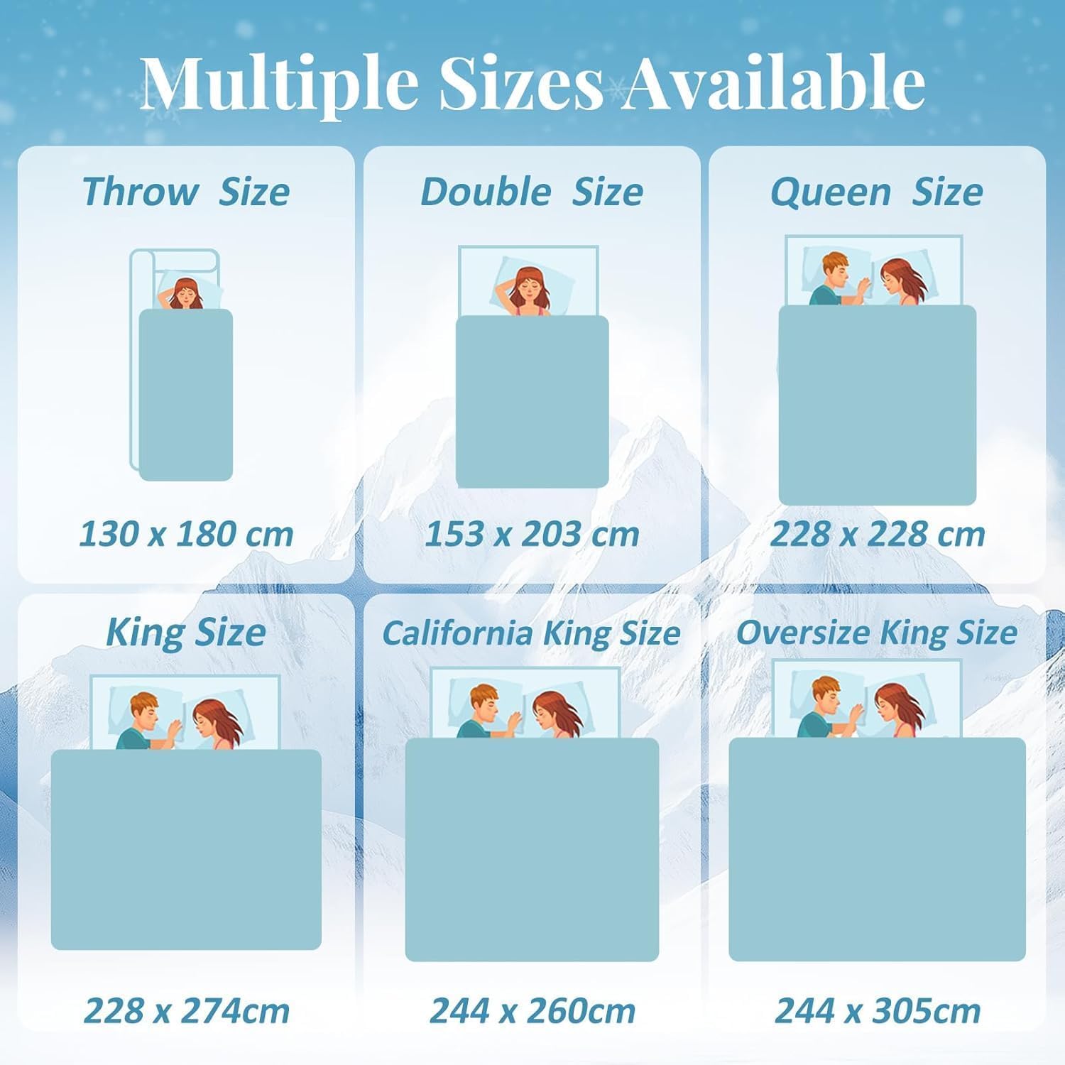 Thumbnail 6 de Cooling Blanket for Hot Sleepers – RUMBALUXY Snowflake Snowflake Cool Blanket, 130 x 180 cm