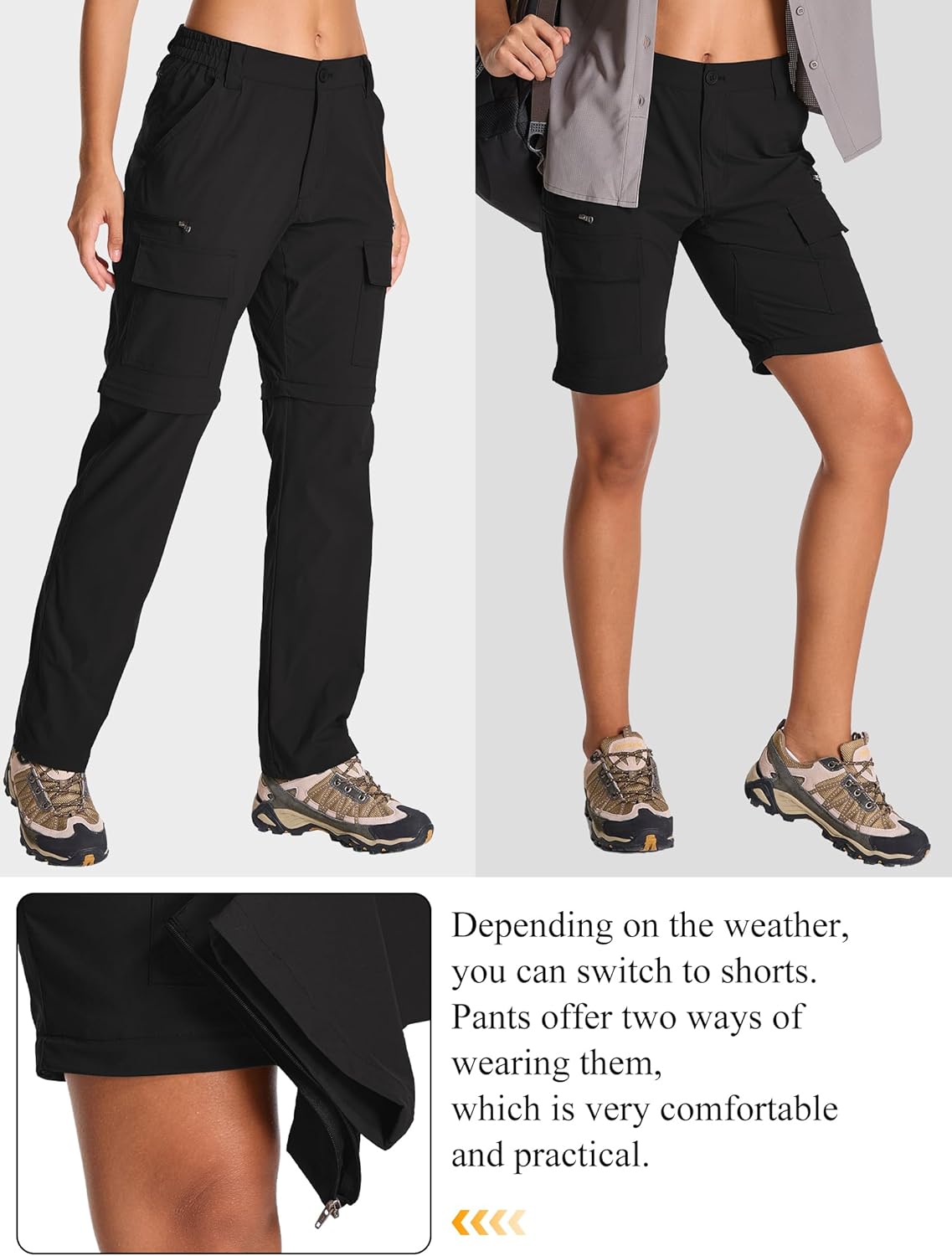 Thumbnail 2 de Jogwits Pantaloni da trekking da donna con zip-off: convertibili e ad asciugatura rapida