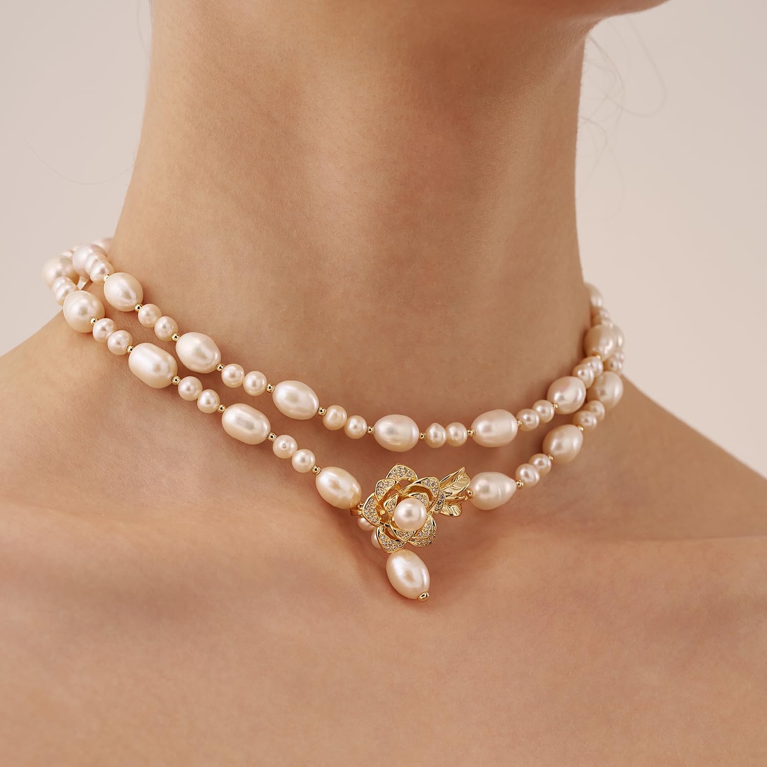Thumbnail 2 de Amber Lollipop women’s pearl lollipop necklace with freshwater baroque pearl pendant