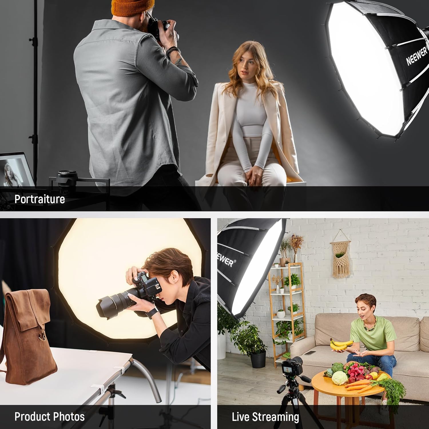 Thumbnail 6 de NEEWER 65cm Parabolische Softbox Bowens Mount