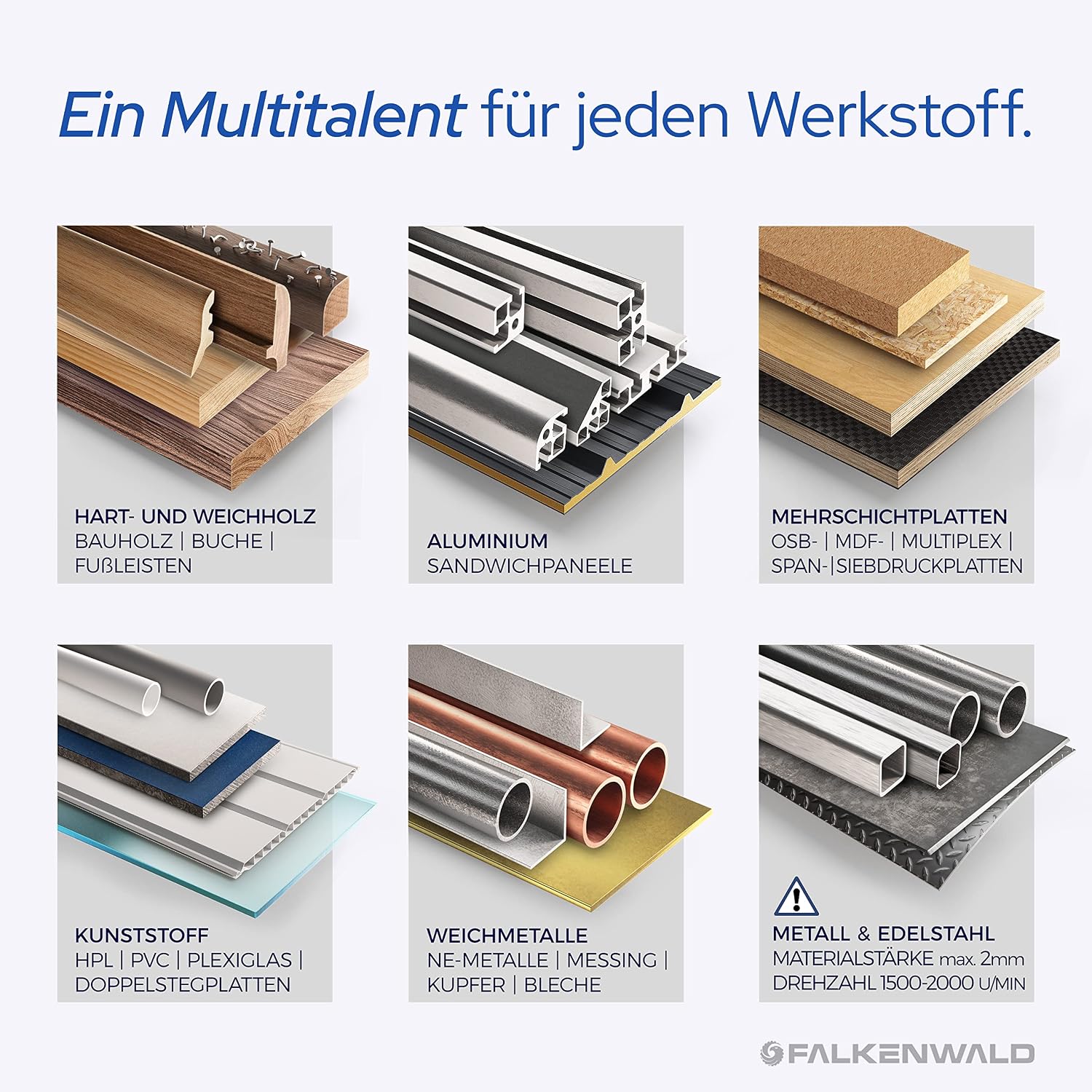 Detalle 2 de FALKENWALD Akku Sägeblatt 85 x 15 mm