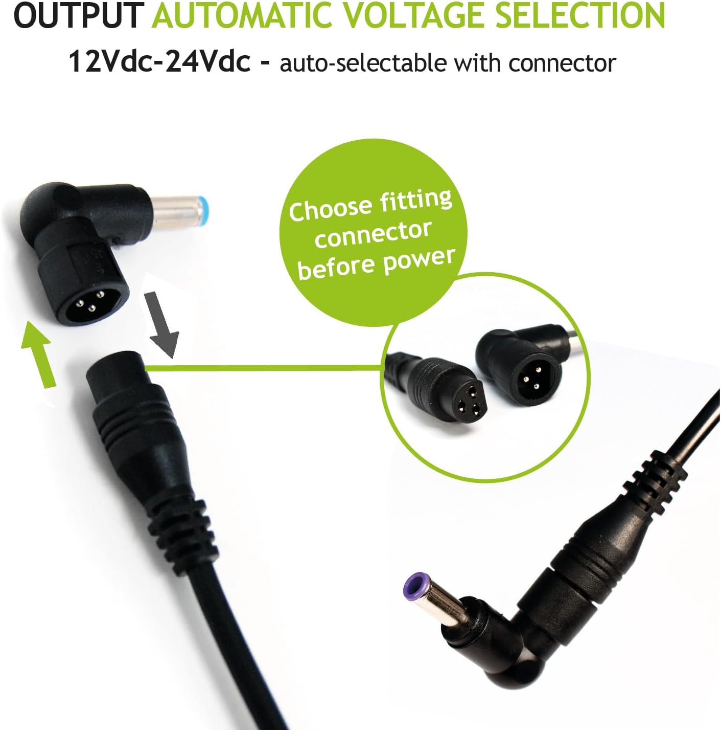 Thumbnail 5 de Tecnoware Power Systems caricatore universale 95W per notebook con 10 connettori (protezione contro sbalzi), nero