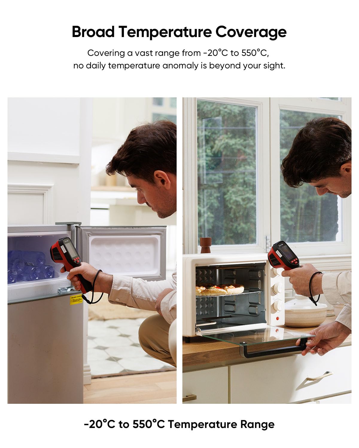 Detalle de HIKMICRO Eco Lite-CA-WF Infrared Thermometer Gun, 96 × 96 IR, 2.4-Inch Screen