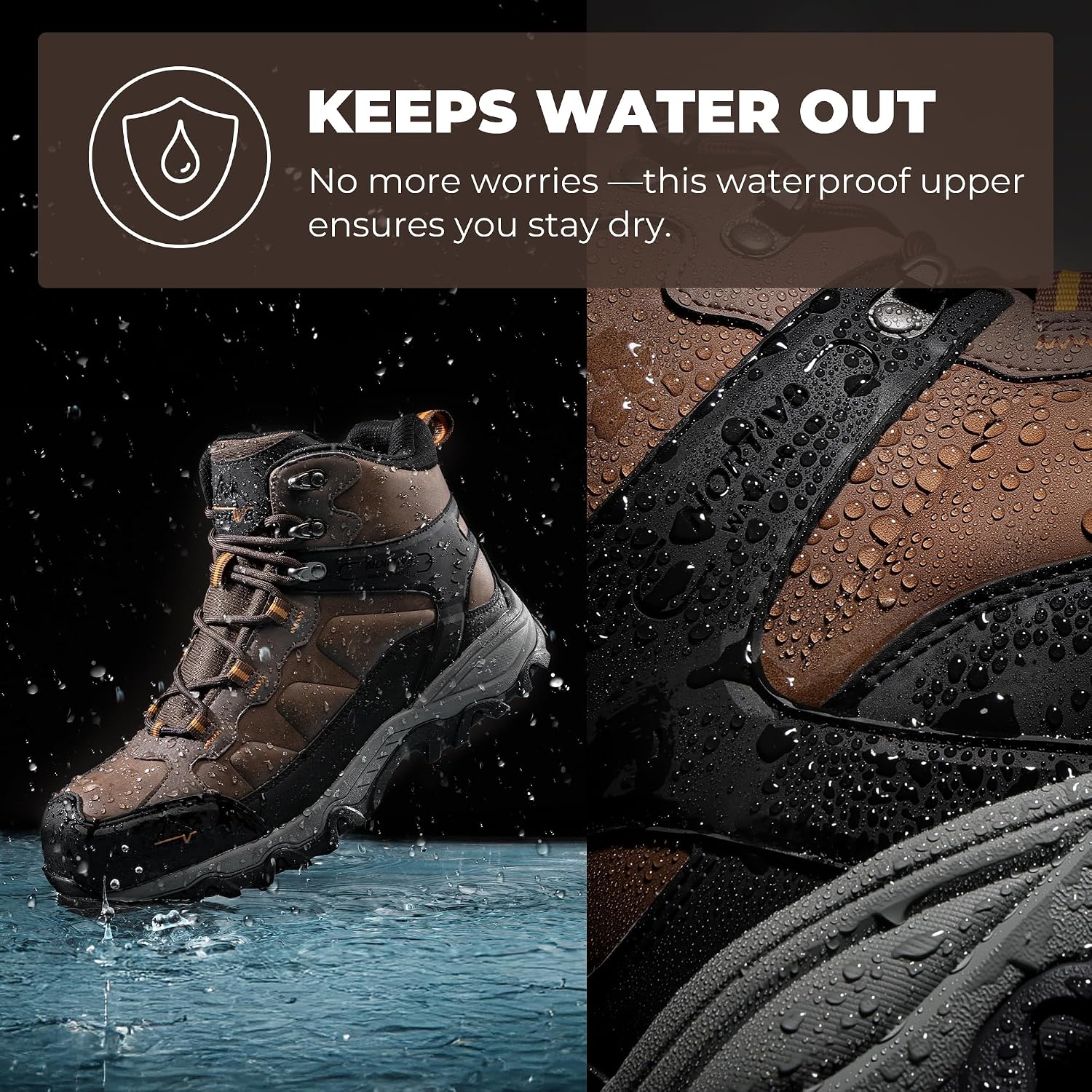 Thumbnail 5 de NORTIV 8 Paladin-Steel Men's Work Boots with Waterproof Suede and Steel Toe