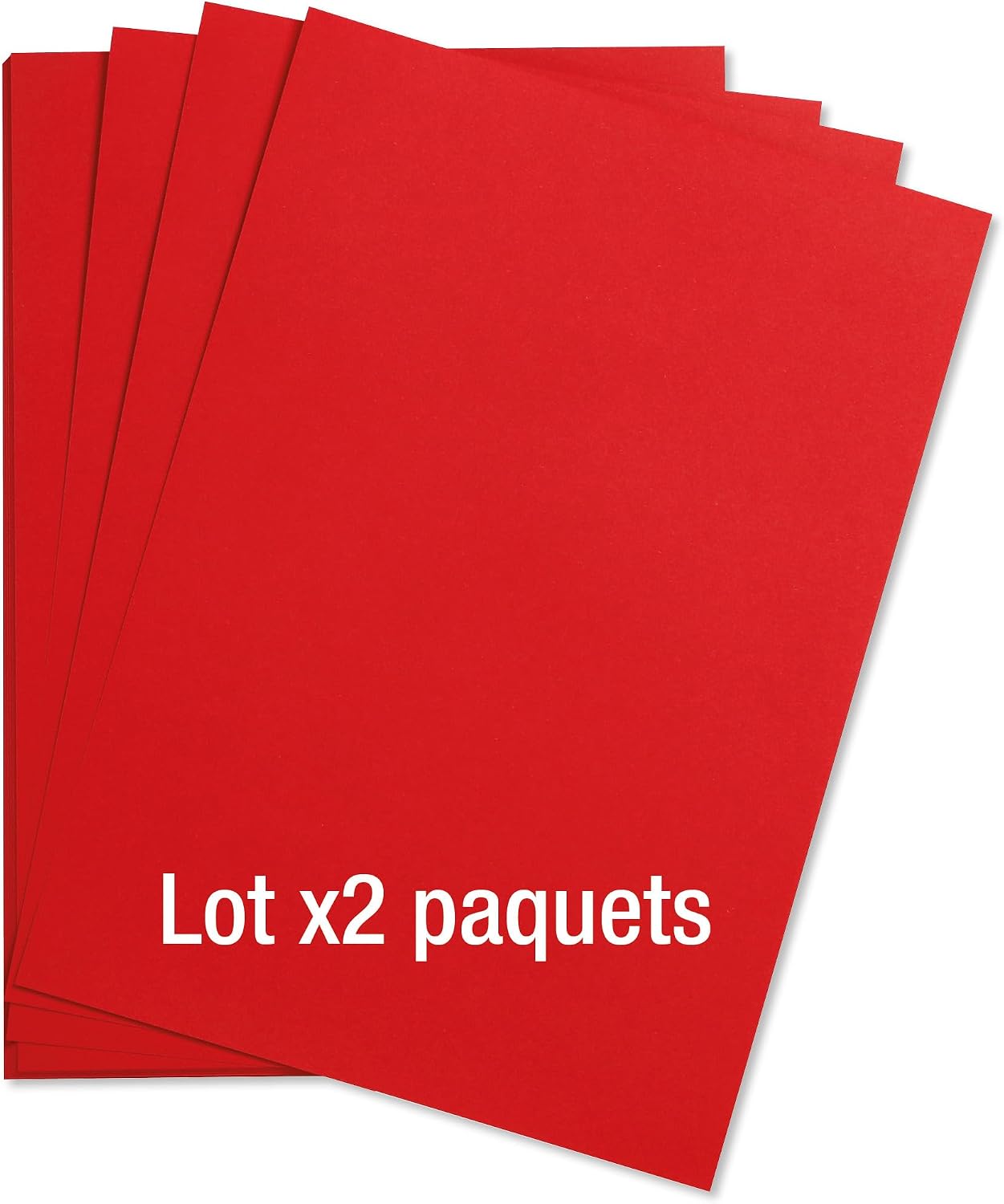 Detalle de Clairefontaine 97356AMZC – Confezione da 2 confezioni di carta Maya rossa A4, 120 g