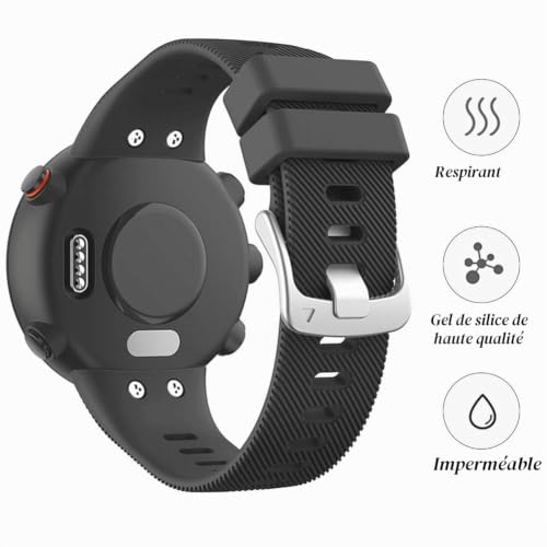 Detalle de Vozehui Bracelet Compatible Garmin Forerunner 45S – Silicone sport et motifs variés