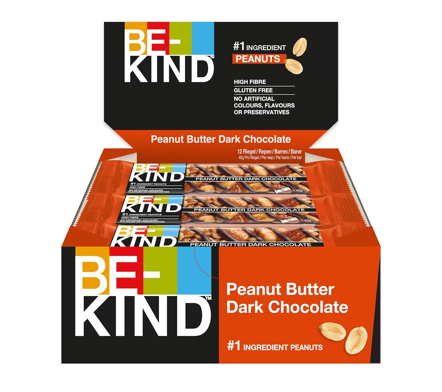 Detalle 2 de BE-KIND Riegel Peanut Butter Dark Chocolate 12×40g 🍫