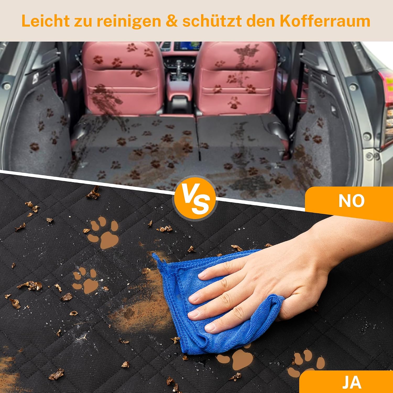 Detalle 2 de Toozey Kofferraumschutz Hund, wasserdichte Decke