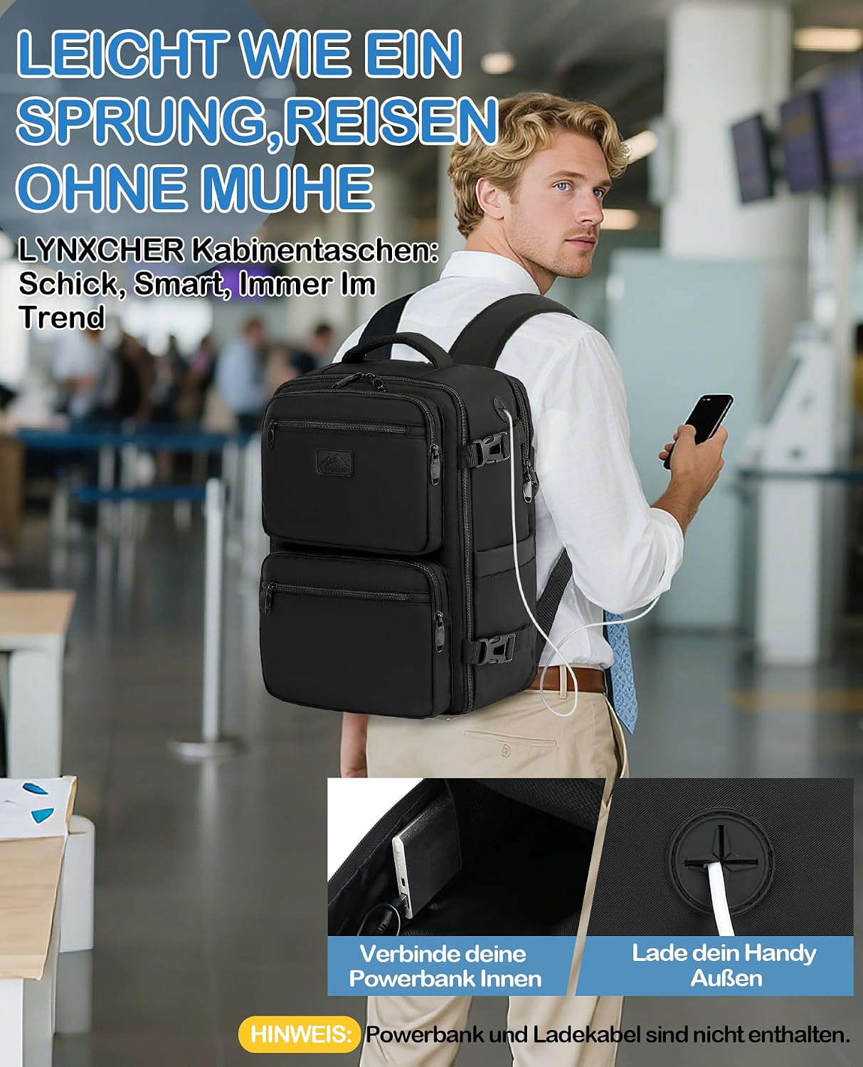 Thumbnail 5 de LYNXCHER Rucksack 40×20×25 Handgepäck 20L