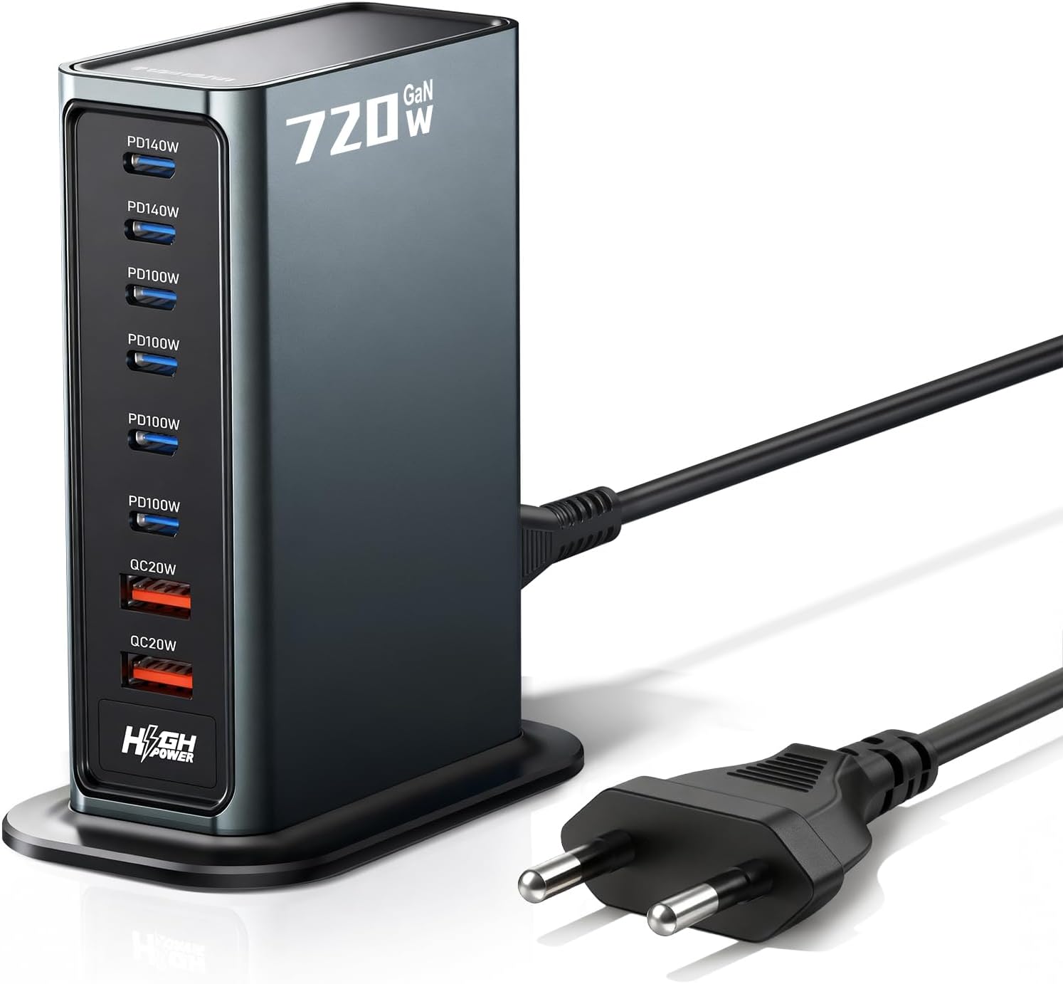 Rocoren 720W estación de carga 8 puertos ⚡
