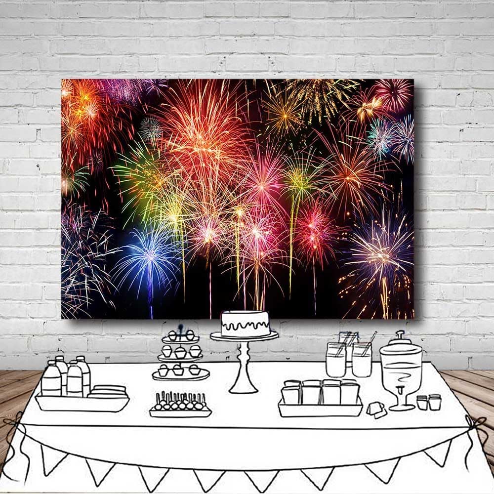 Thumbnail 4 de Mehofond 10x7ft Fireworks Backdrop