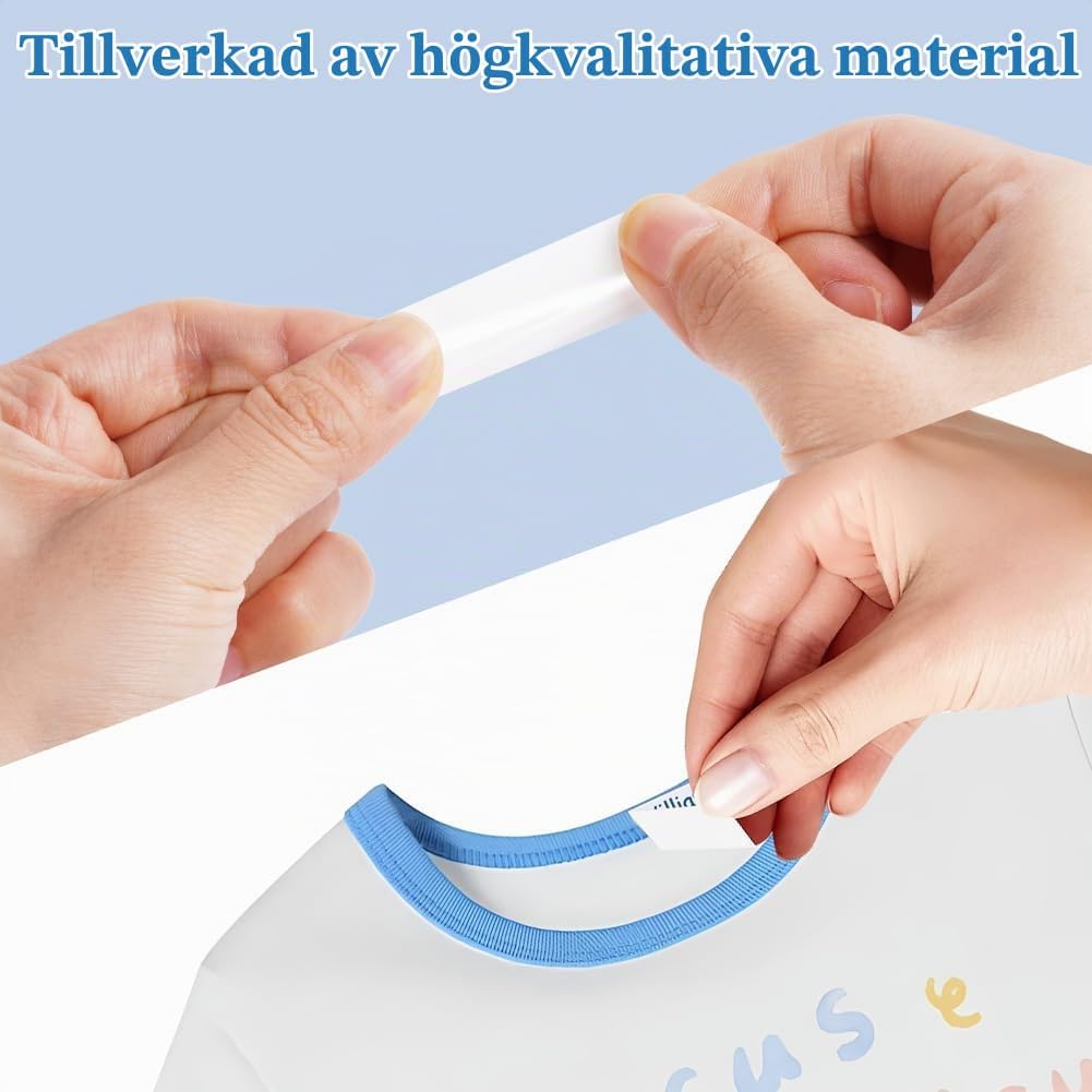 Detalle de ANOMM 20649469031 namnetiketter i polyester, 200 st med 2 textilpennor