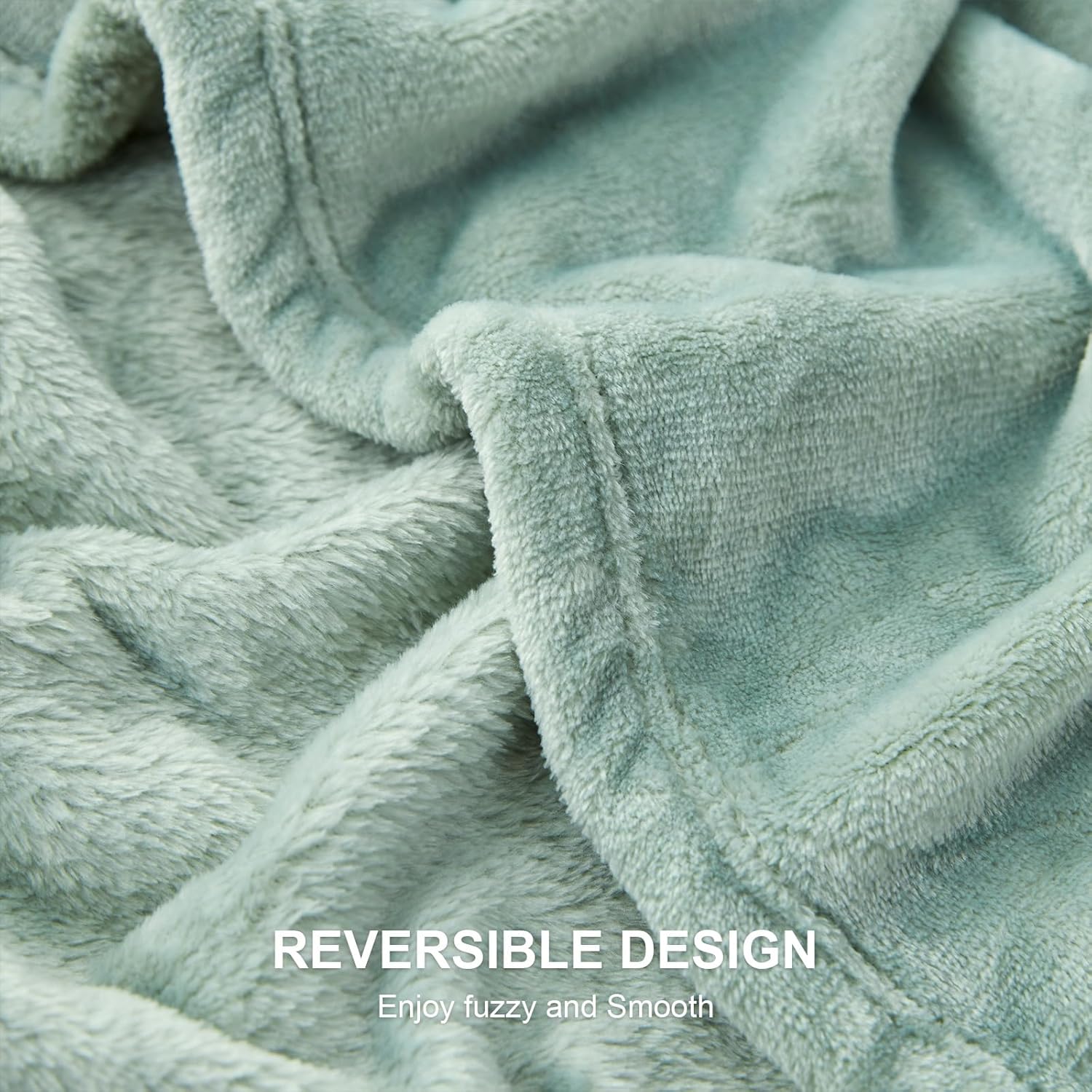 Thumbnail 3 de EHEYCIGA Fleece Blanket Extra Large Sage Green 270x230cm