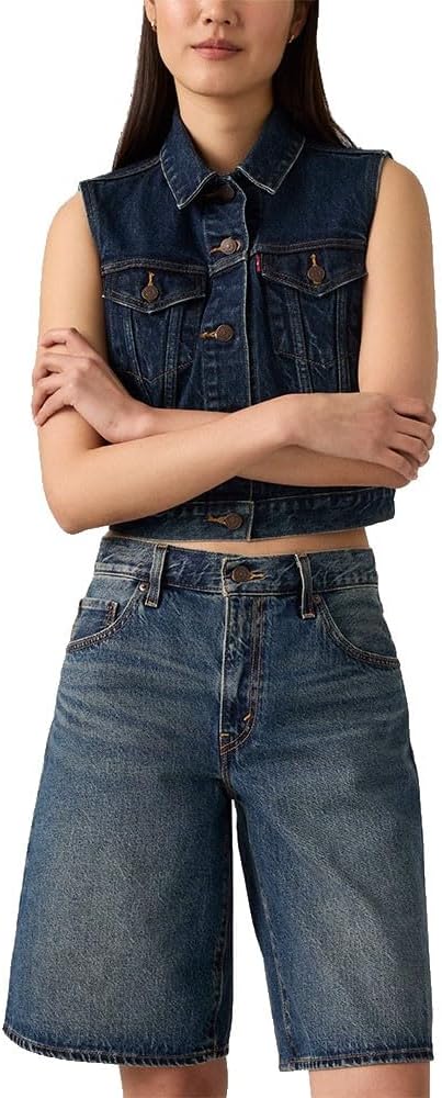 Detalle 2 de Levi’s 000MJ-0000 Baggy Dad Jort – damskie szorty jeansowe