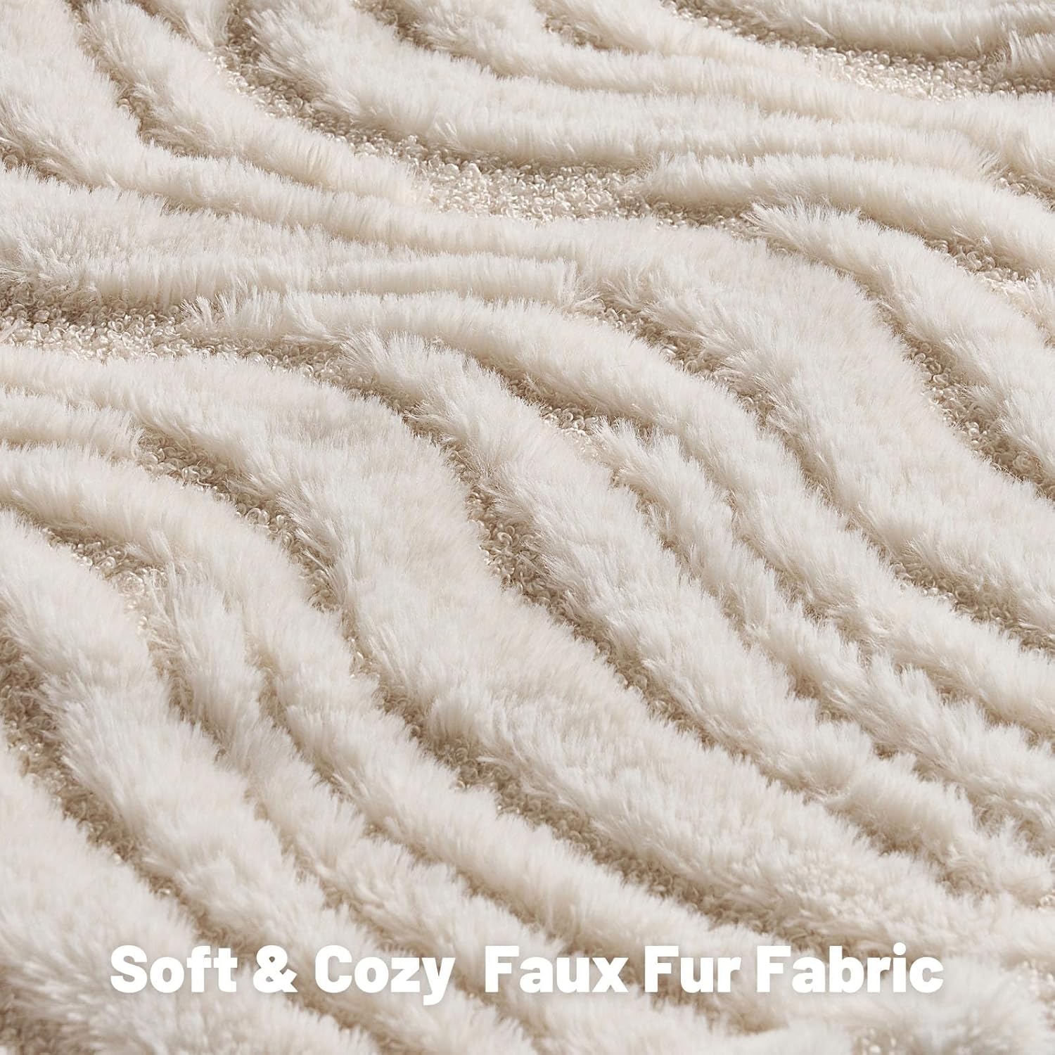 Detalle de Ystyle Lot de 2 Housses de Coussin 45x45 cm en Peluche Douce – Crème