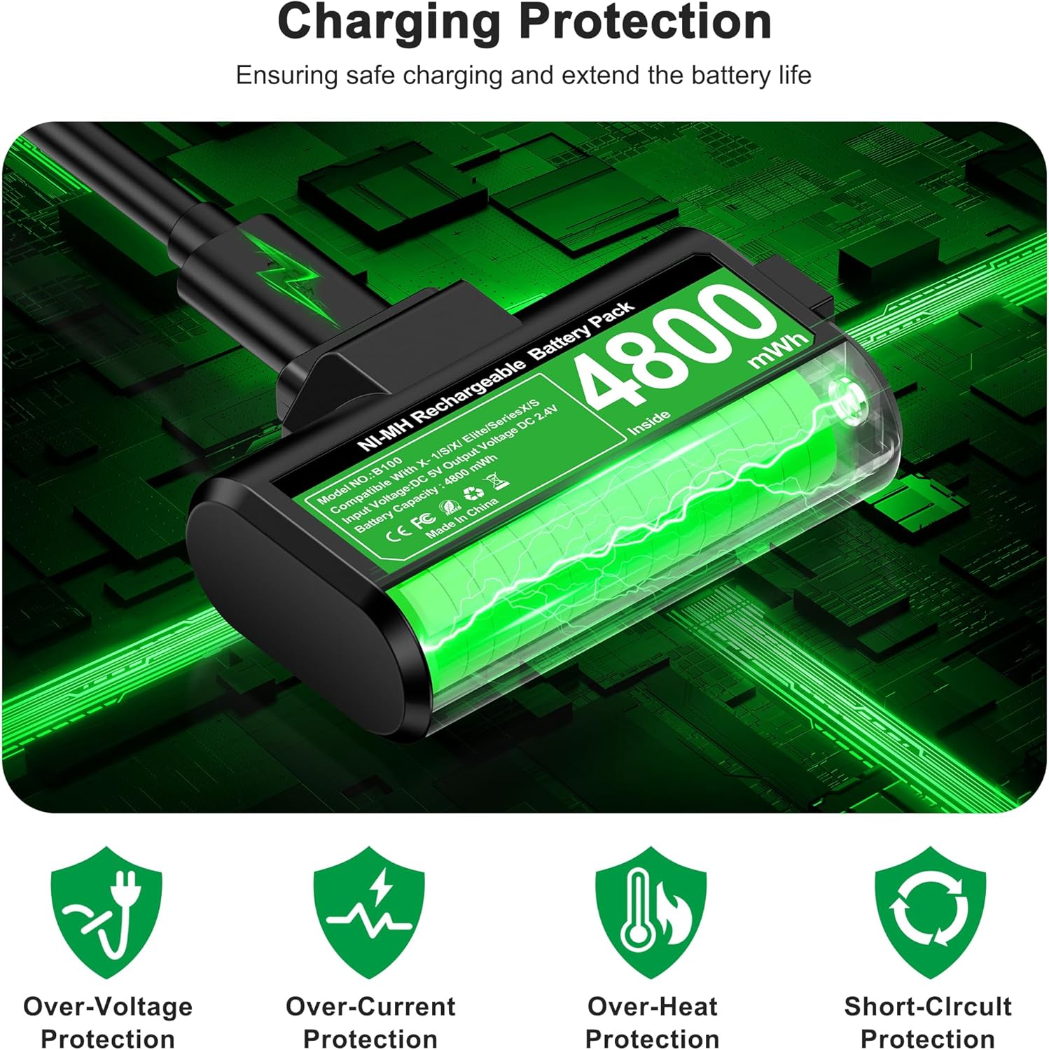 Thumbnail 4 de HEYLICOOL Rechargeable Controller Battery Pack 4800mWh
