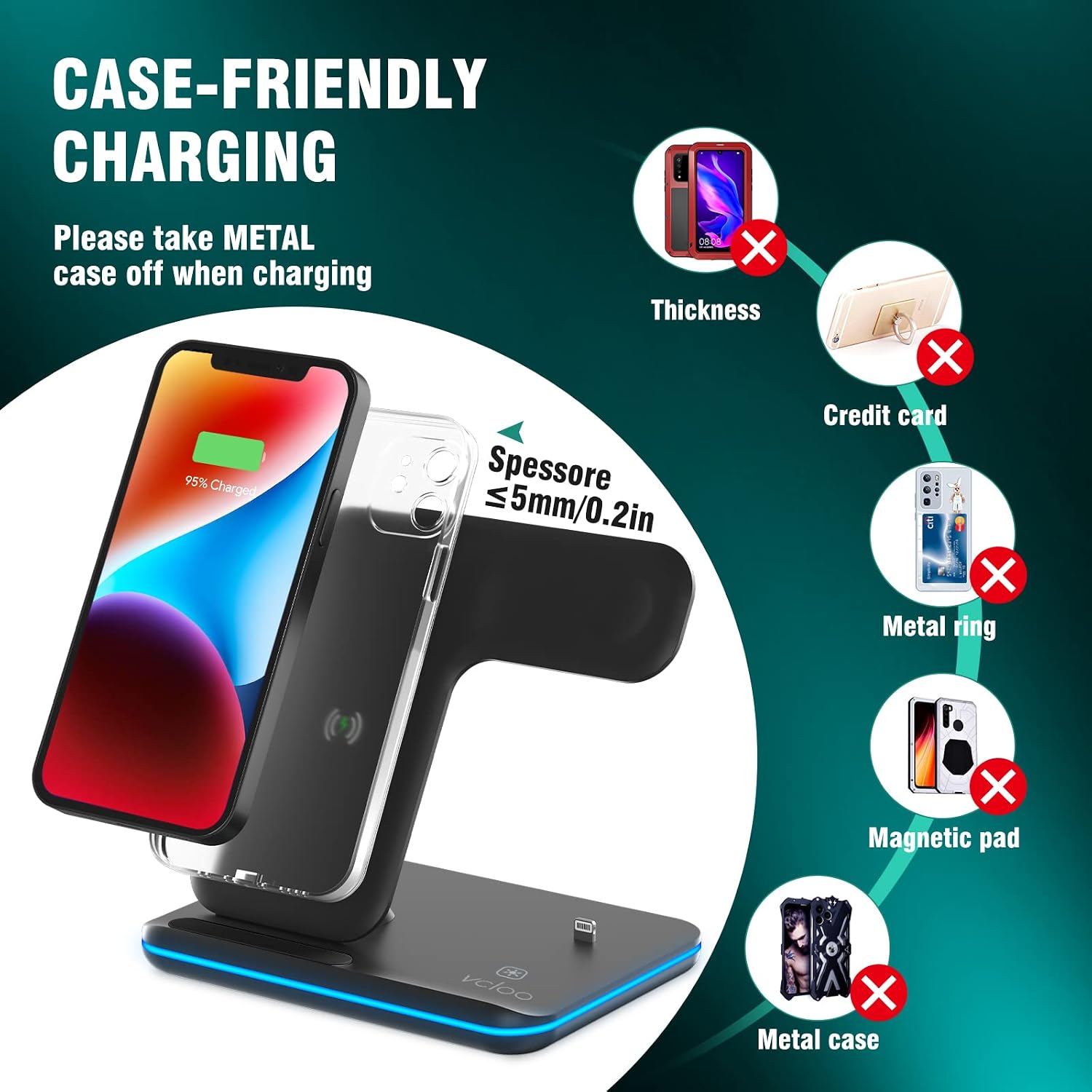 Thumbnail 5 de VESSTT Wireless Charger 3in1 for iPhone