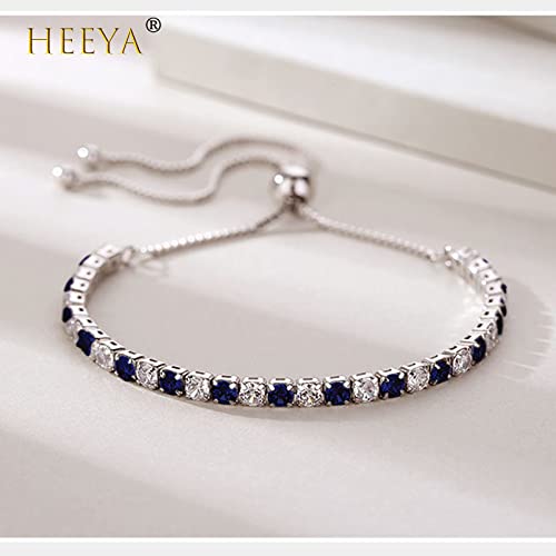 Thumbnail 3 de HEEYA Blue Tennis Bracelet for Women – Sterling Silver with Blue Cubic Zirconia