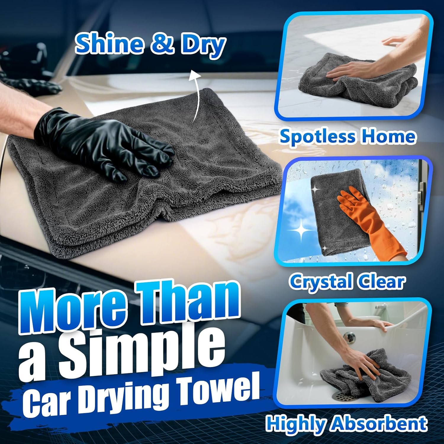 Thumbnail 6 de Airlab 1200GSM Extra Thick Microfibre Drying Towel – 60x40cm