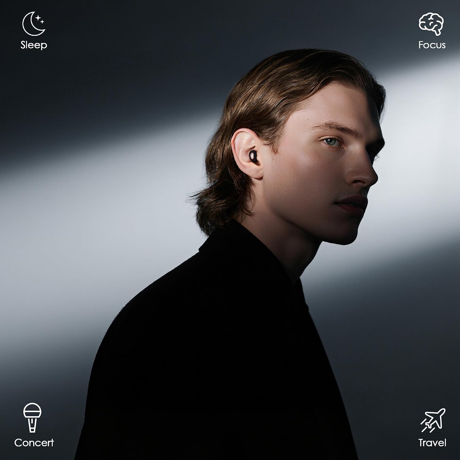 Detalle de Pro-Comfort Ear Plugs for Sleep with Advanced Metal Filter – 46dB Noise Reduction