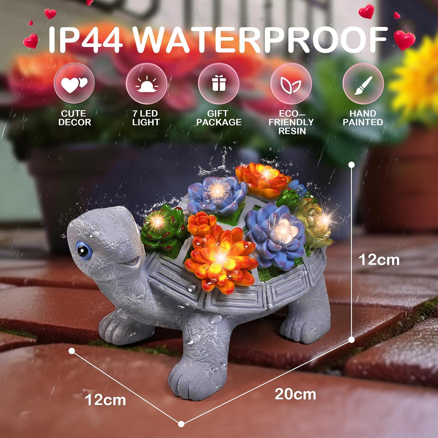 Detalle de Eletorot Solar Turtle Garden Ornament 600mAh