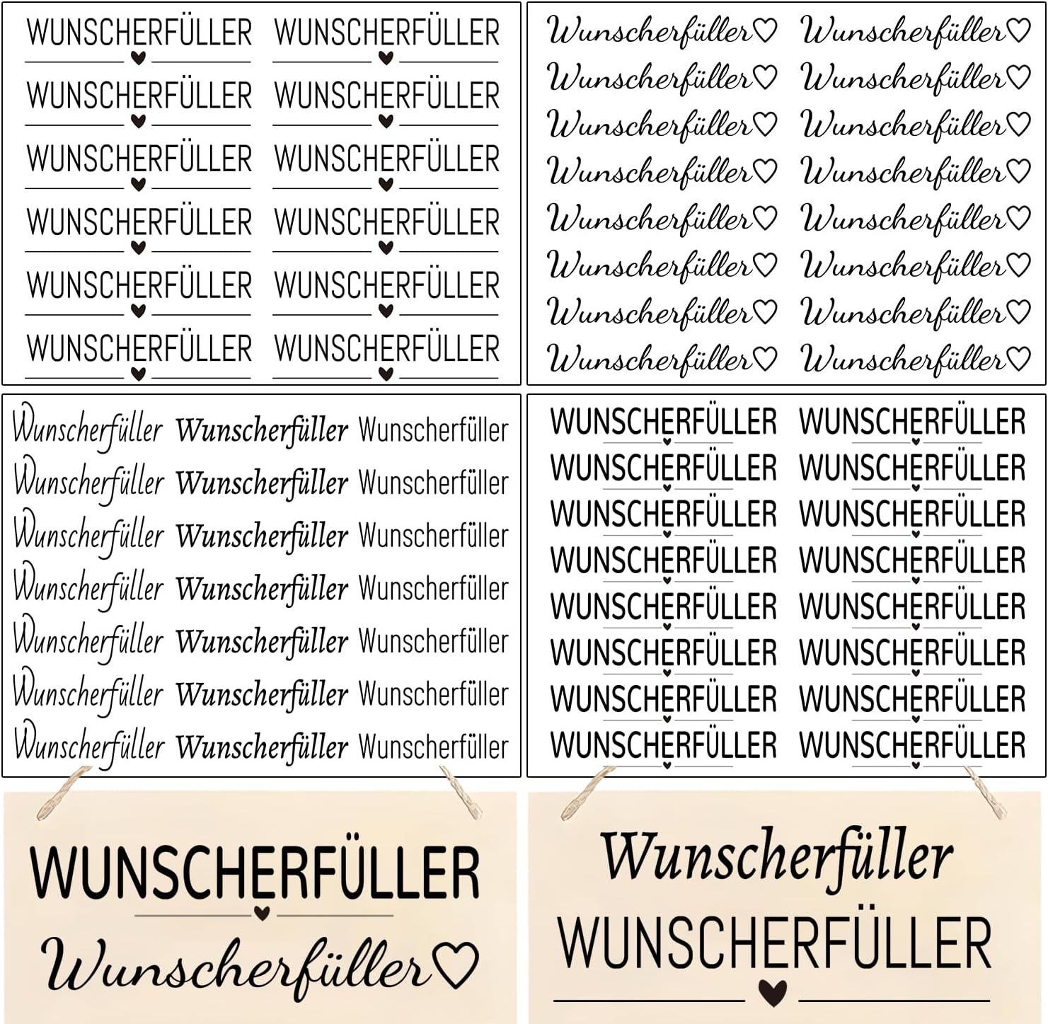 Rub On Sticker ca. A5 19x14cm Transfers 4er Set 🎨