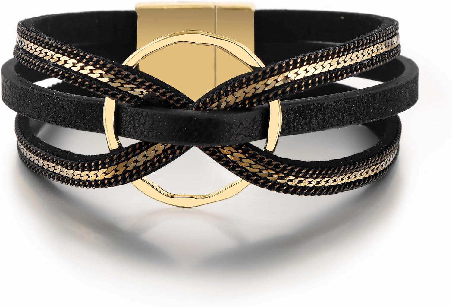 Detalle de Edoneery Leather Wrap Bracelet