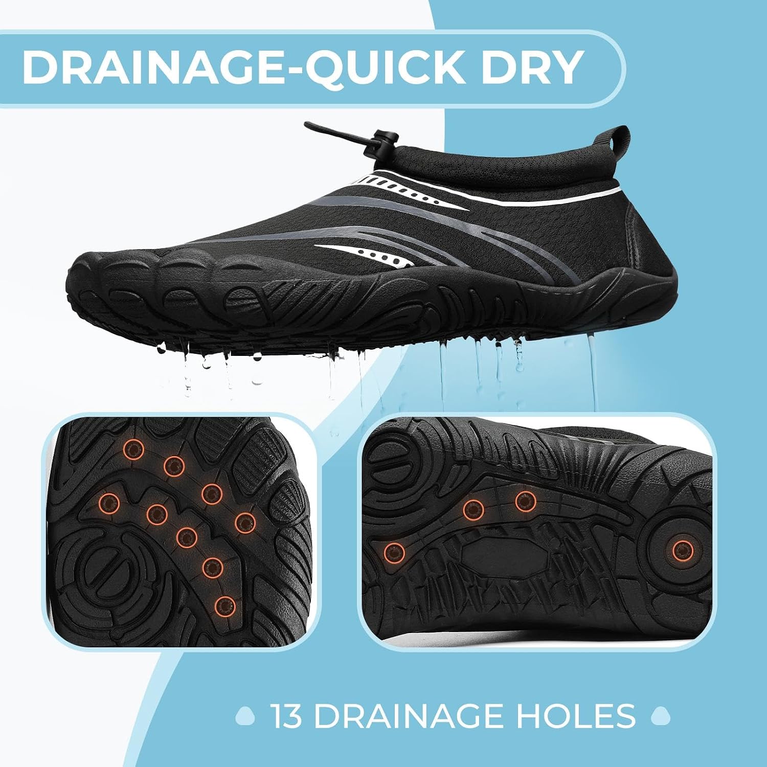Detalle de Mishansha Unisex Sport Acquatici Scarpe: leggerezza, protezione e praticità per spiaggia, surf e immersioni
