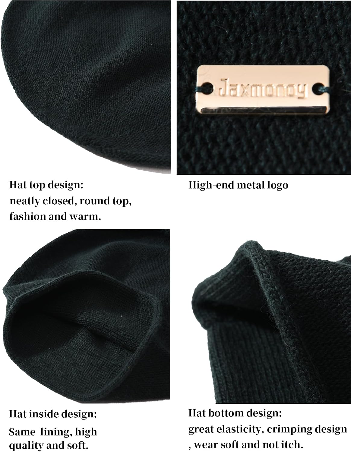 Thumbnail 3 de jaxmonoy Slouchy Knit Beanie Hat for Women