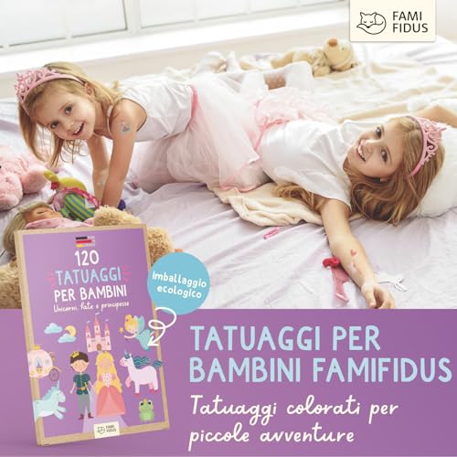Thumbnail 6 de Famifidus 120 Tatuaggi per Bambini – dermatologicamente sicuri e skin-friendly
