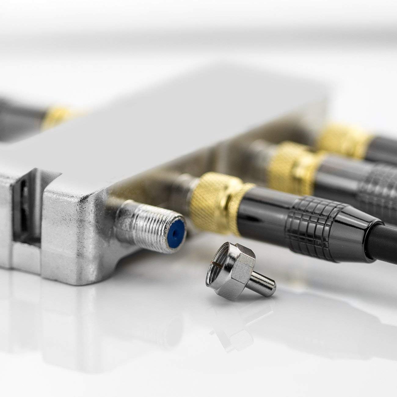 Detalle de deleyCON SAT F-Abschlusswiderstand (F-Stecker) 75 Ohm – 10 Stück Silber