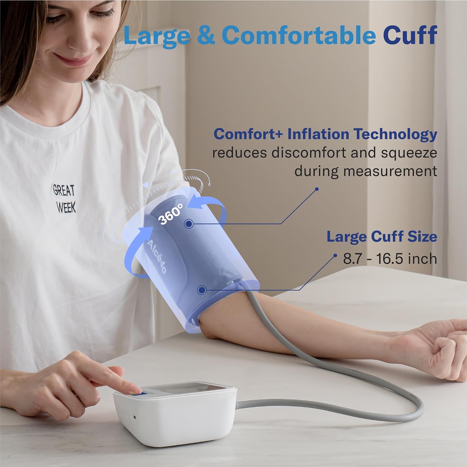Detalle 2 de Alcedo Upper-Arm Blood Pressure Monitor, 8.7–16.5-Inch Cuff