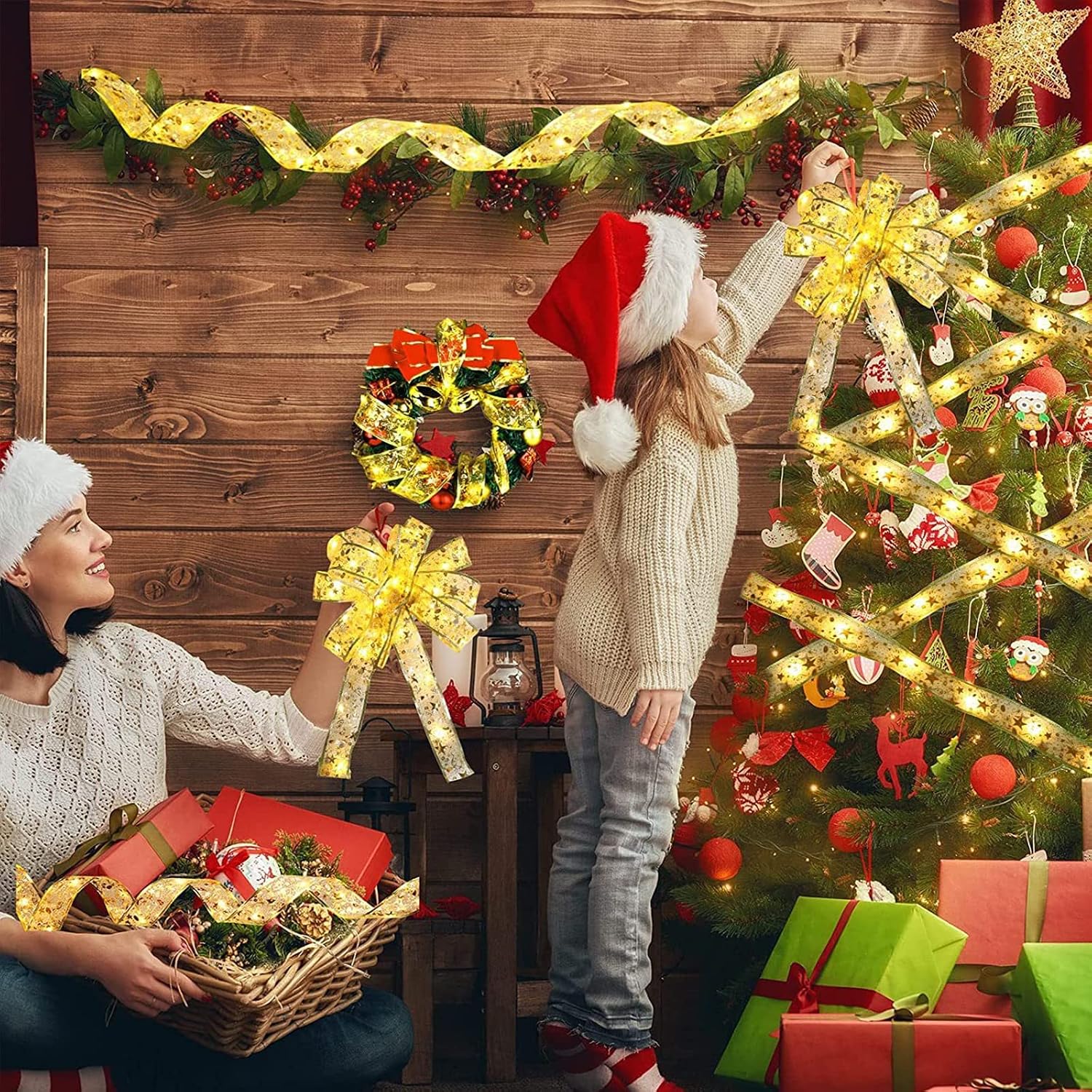 Detalle 2 de Christmas ribbon lights, 12 m