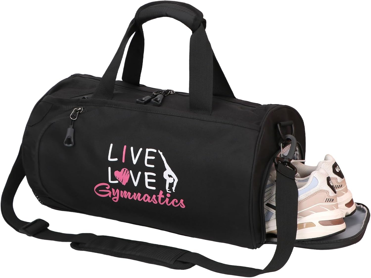Detalle de Kilofly Live Love Gymnastics Girls Ballet Sports Duffel Bag