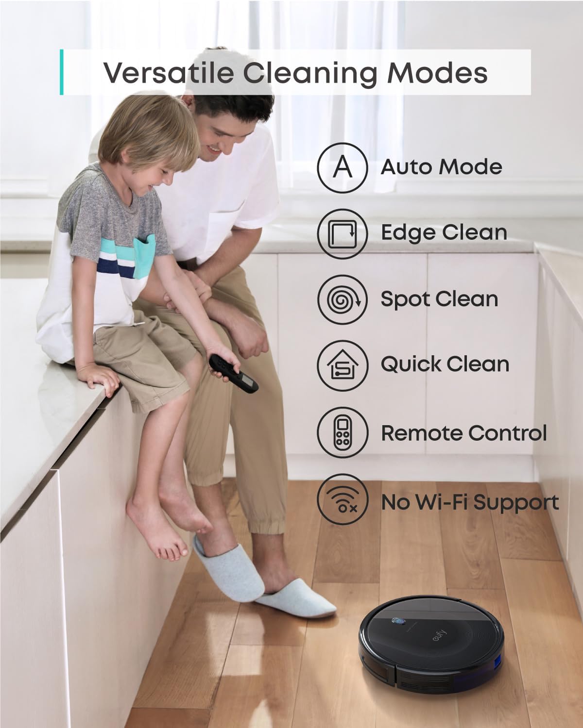 Detalle 1 de eufy RoboVac 11S MAX Robot Vacuum, Slim 7.3 cm Design, Quiet Cleaning