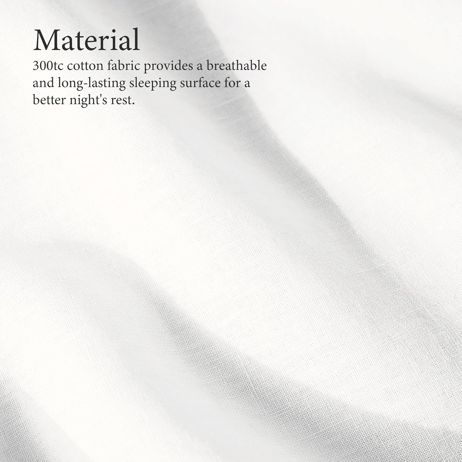 Detalle 2 de Funky Gadgets Deep Fitted Sheet, King Size (White) – 100% Egyptian Cotton, 300 Thread Count
