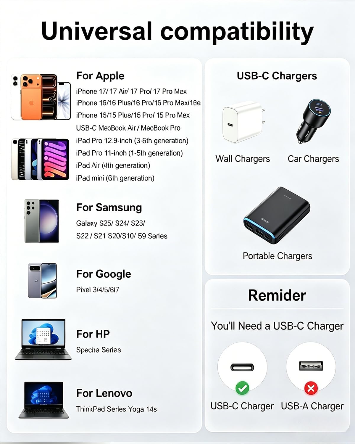 Thumbnail 6 de iPhone USB C Charger Cable 3m 2Pack — 60W USB‑C to USB‑C Fast Charge Lead
