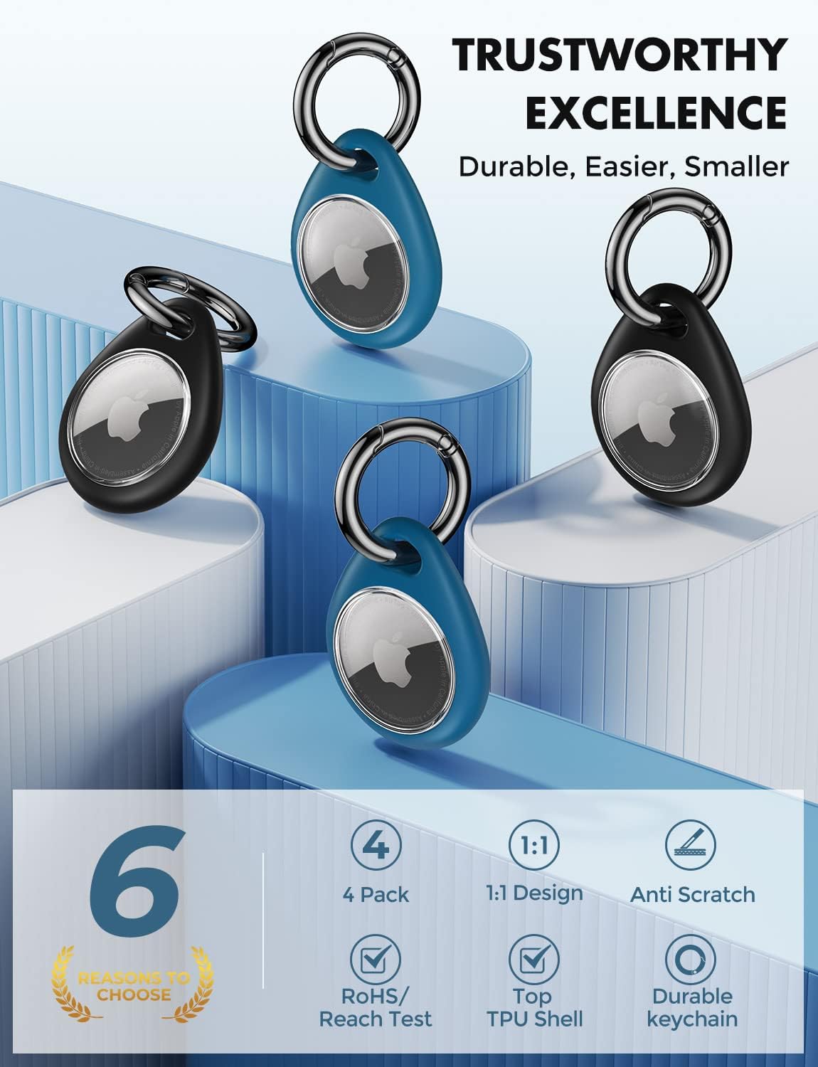 Thumbnail 2 de UNBREAKcable AirTag Holder 4-Pack 🔑